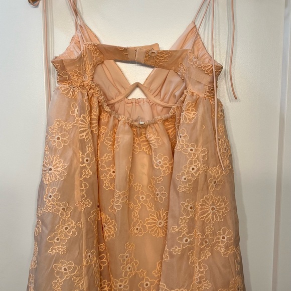 For Love & Lemons Frances Mini dress peach - Picture 2 of 4